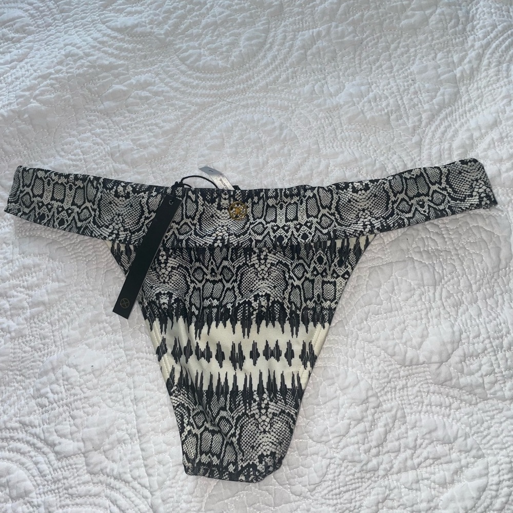 Vix Paula Hermanny Python Print Bikini Bottom Sz … - image 3